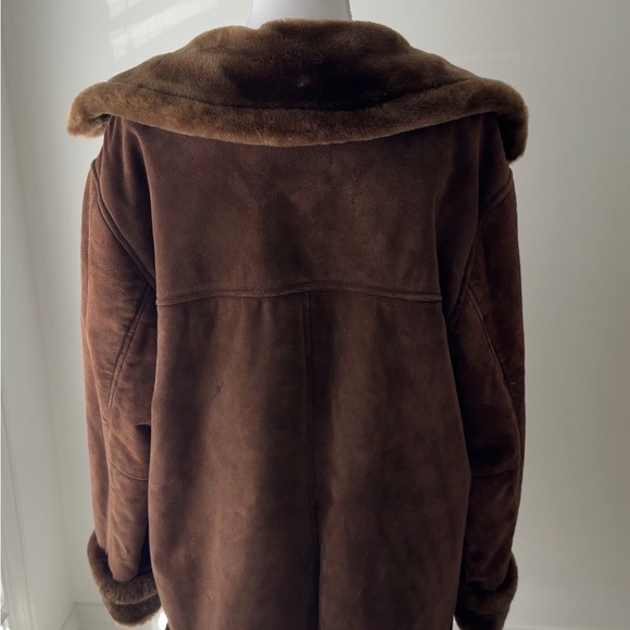 Brown Suede Fur-Lined Jacket - Picture 3 of 8